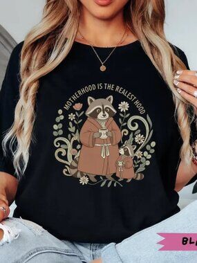 Funny Racoon Mom Shirt, Motherhood Tee, Gift For Mothers Day